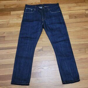 Nudie Jeans 34x30 Dry Hemp Selvage 14oz Japanese Dry Denim Grim Tim Italy